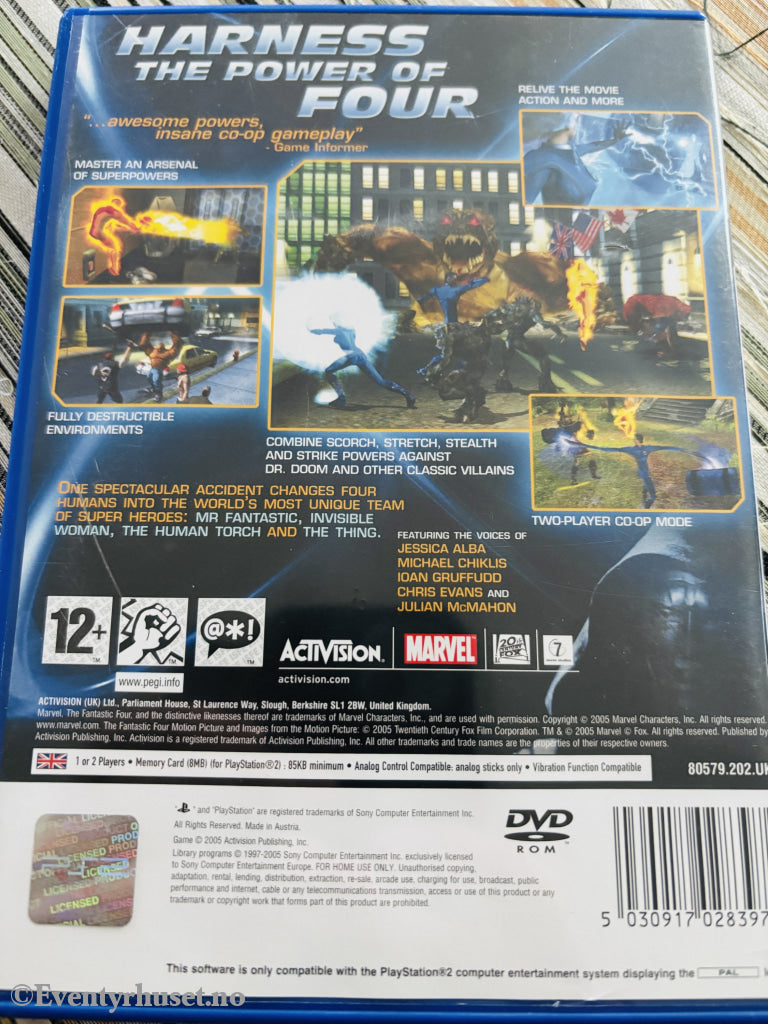 Fantastic Four. PS2-spill