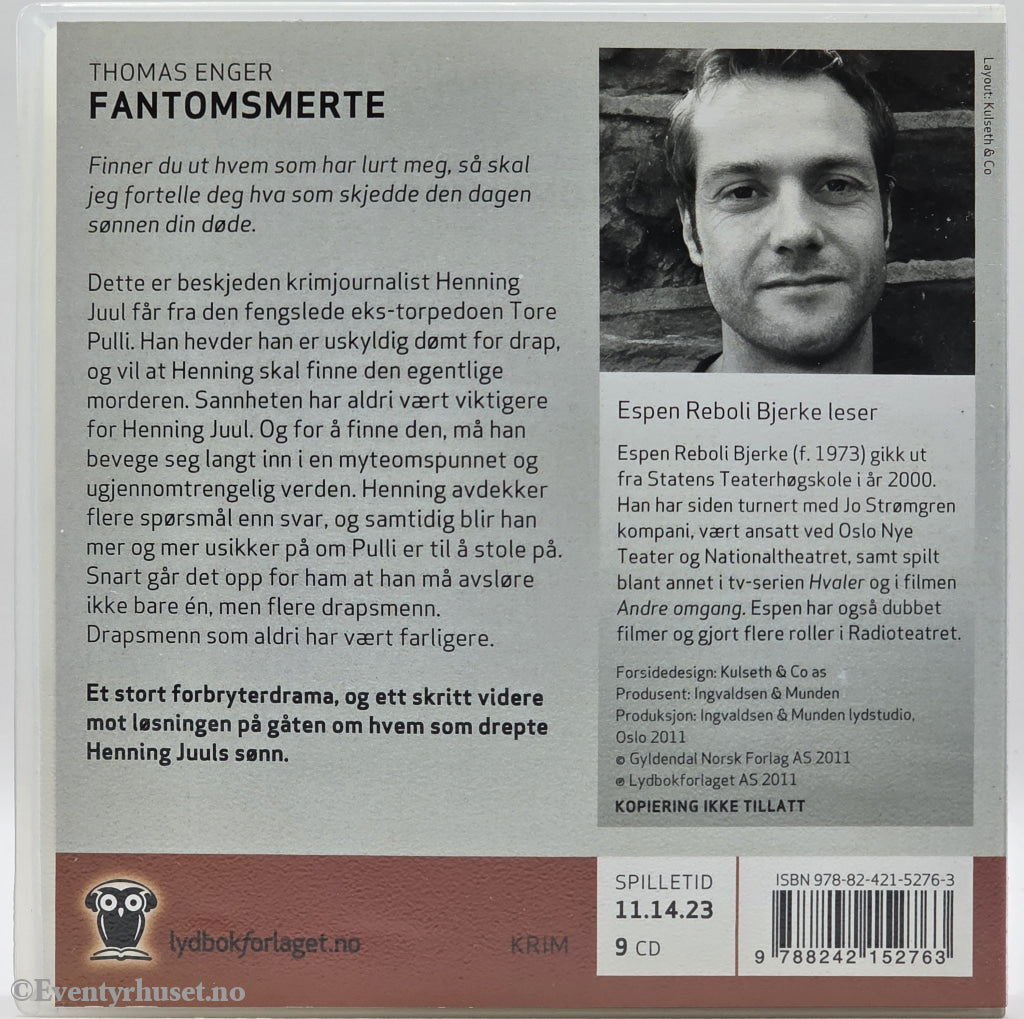 Fantomsmerte – Thomas Enger . Lydbok på CD.