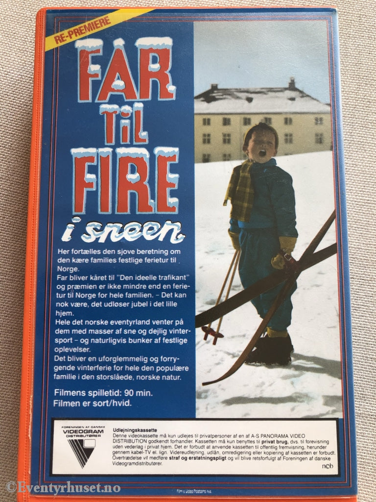Far Til Fire I Sneen. 1954. Vhs Big Box. Dansk Tale.