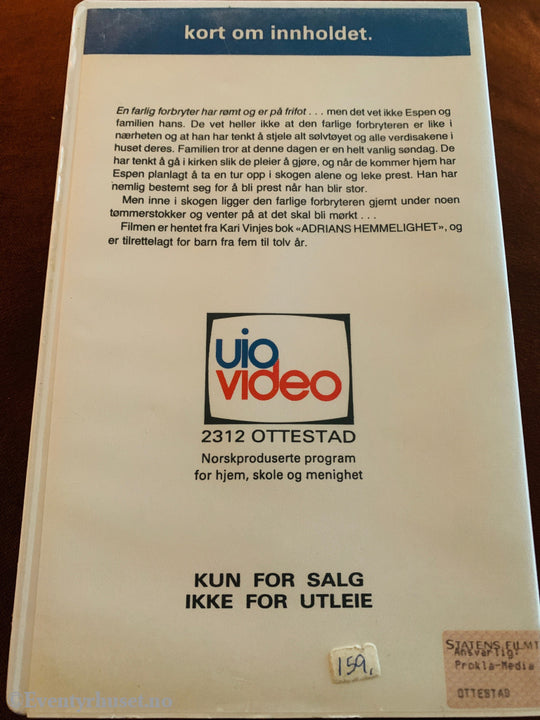 Farlig forbryter på frifot. 1986. VHS Big Box.