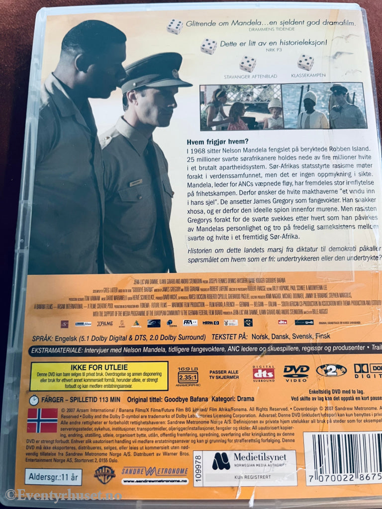 Farvel Bafana. 2007. Dvd. Dvd