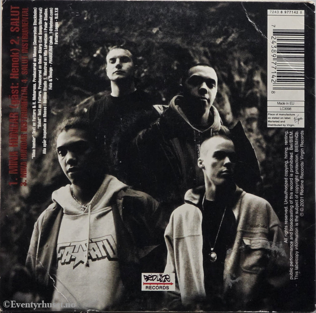 Fattaru. 2001. Mina Hundar. CD-singel i sleeve.