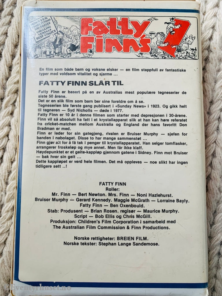 Fatty Finn Slår Til. Vhs Big Box.
