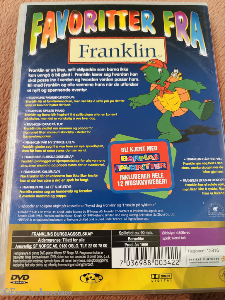Favoritter fra Franklin: Franklins bursdagsselskap. DVD.