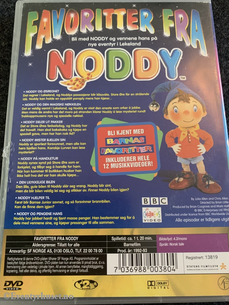 Favoritter Fra Noddy. 1992-93. Dvd. Dvd