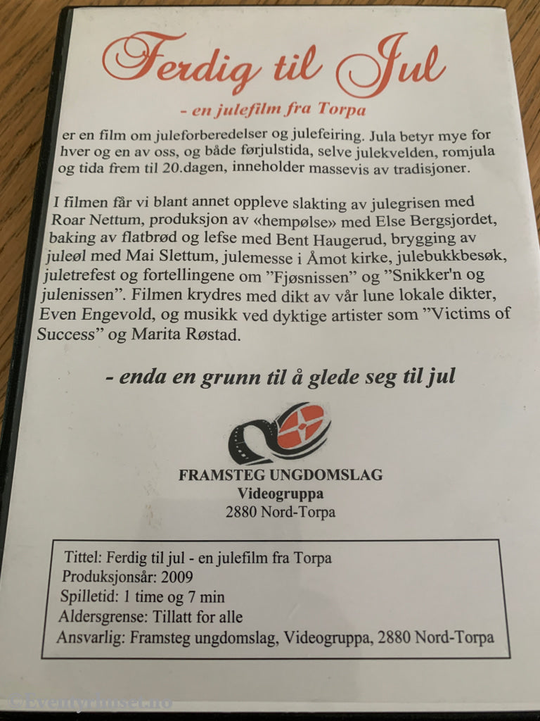 Ferdig til jul (2008). DVD.