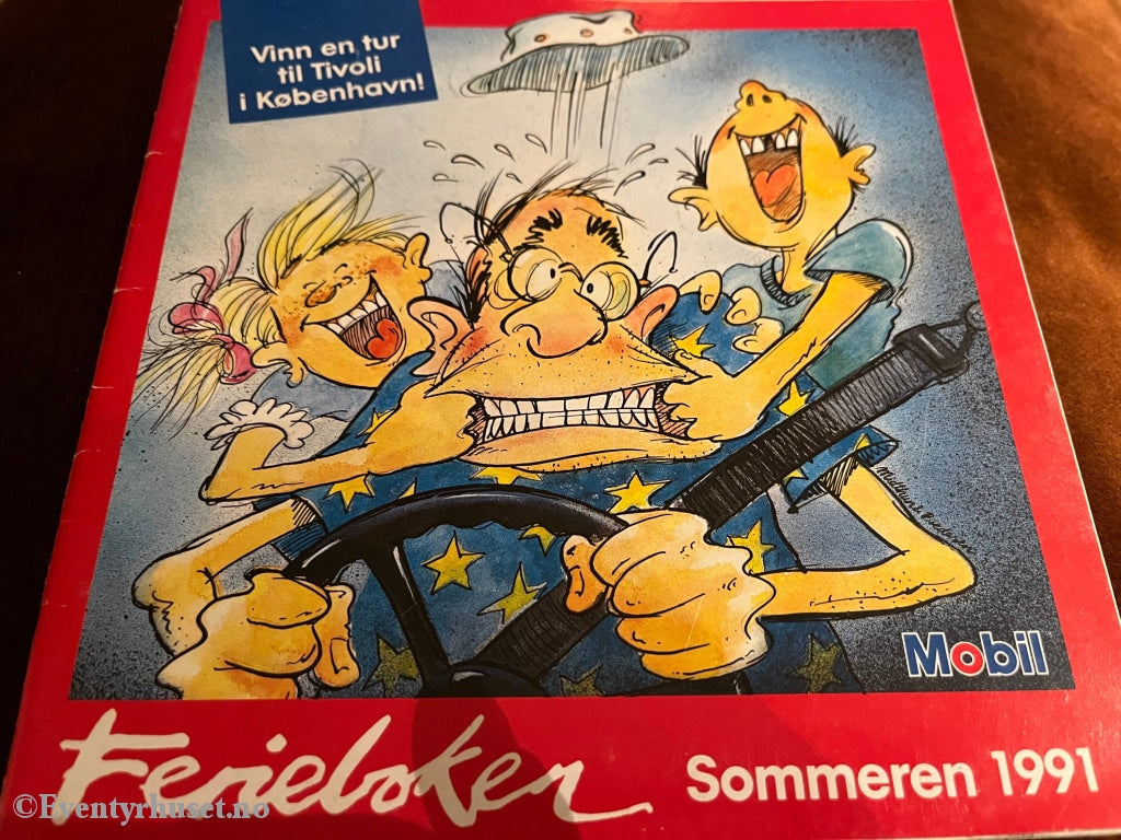 Ferieboka. Sommeren 1991. Mobil. Aktivitetshefte. Hobbybok