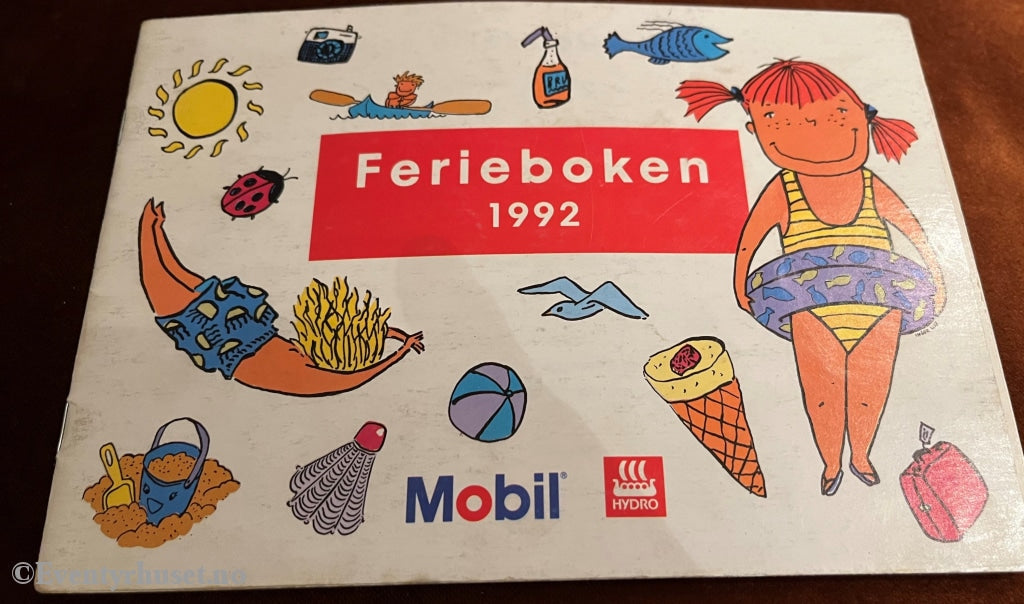 Ferieboka. Sommeren 1992. Mobil. Aktivitetshefte. Hobbybok