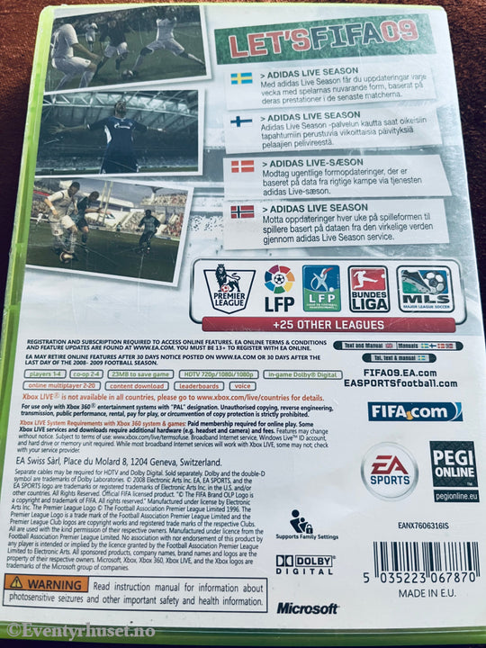 Fifa 09. Xbox 360. 360