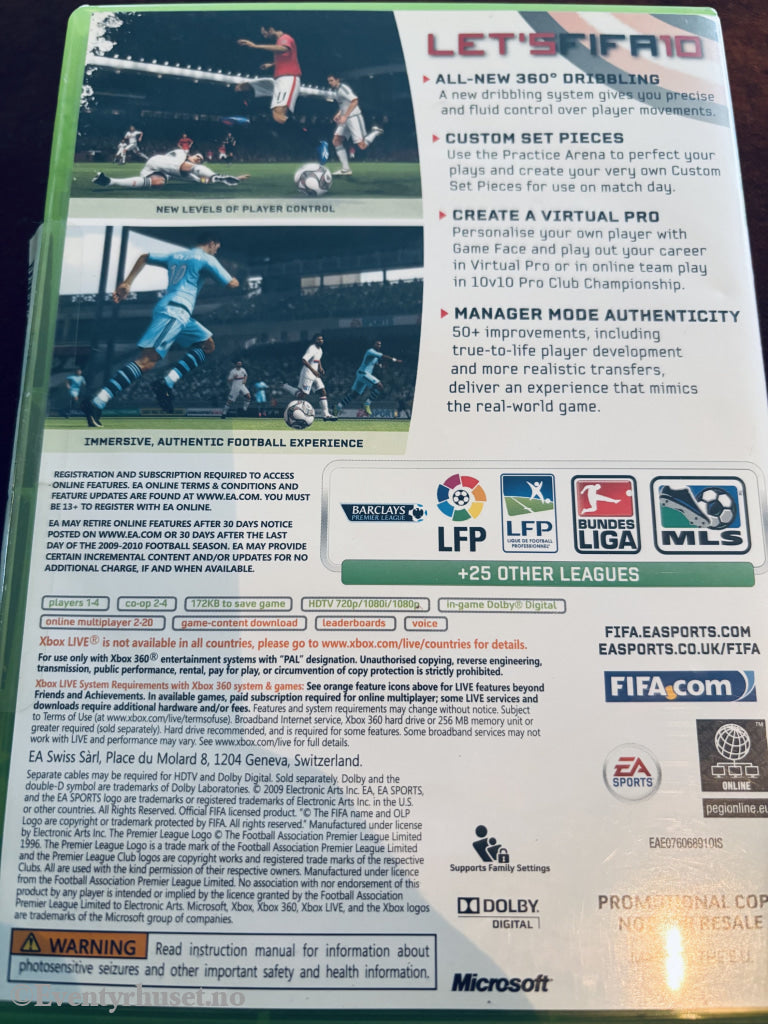 FIFA 10, 2009. Xbox-360-spill.