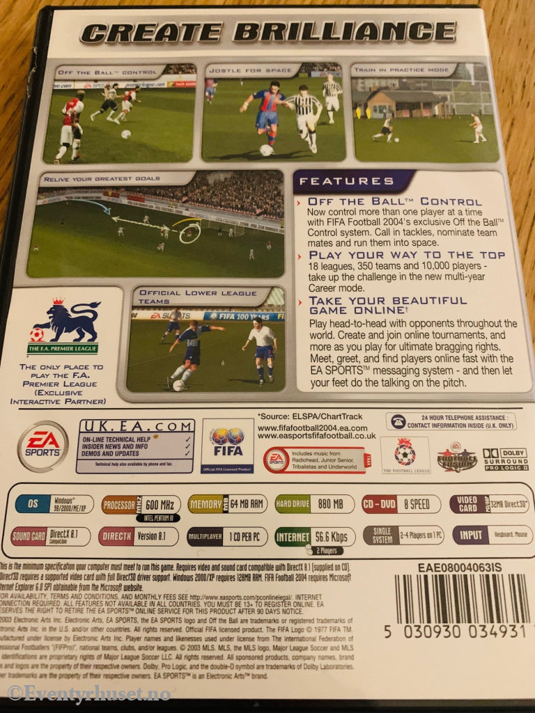 Fifa 2004. Pc-Spill. Pc Spill