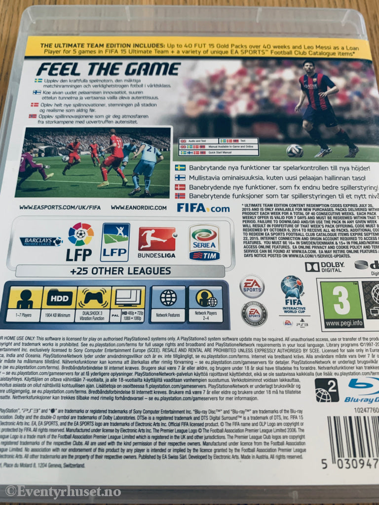 Fifa 2015 - Ultimate Team Edition. Ps3. Ps3