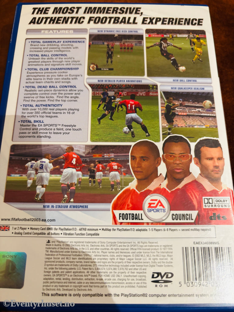 FIFA Football 2003. PS2.