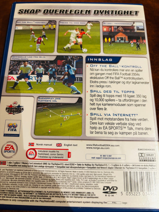 FIFA Football 2004. PS2.
