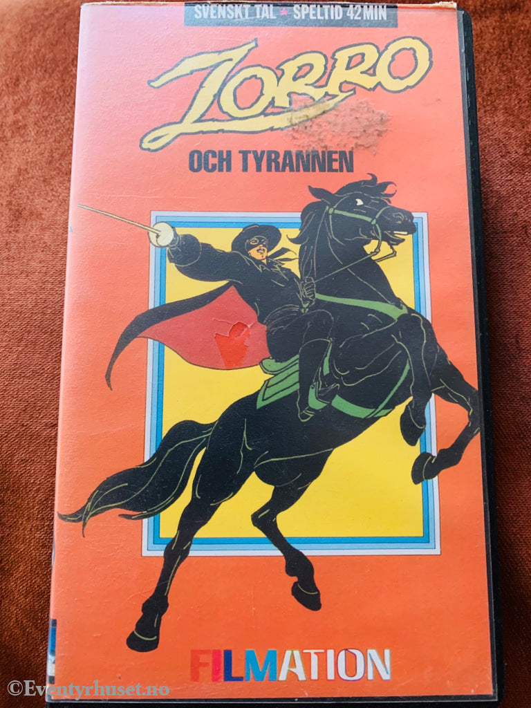 Filmation´s Zorro Och Tyrannen. 1981. Vhs. Vhs