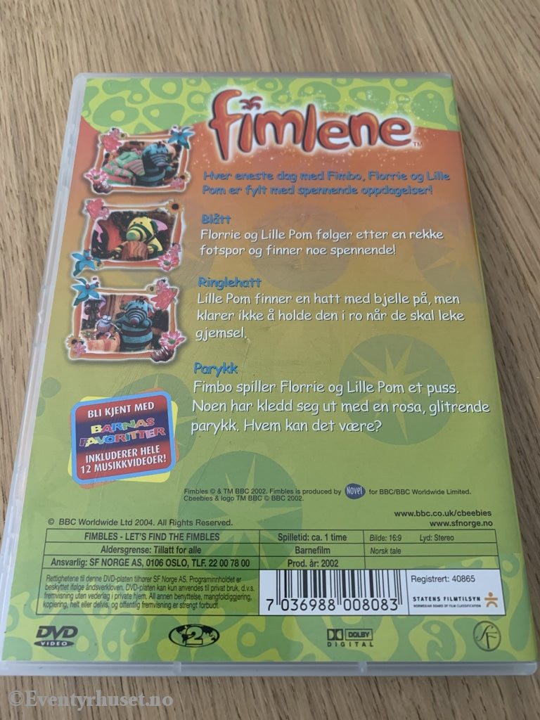 Fimlene - Kom Så Finner Vi Fimlene. 2002. Dvd. Dvd