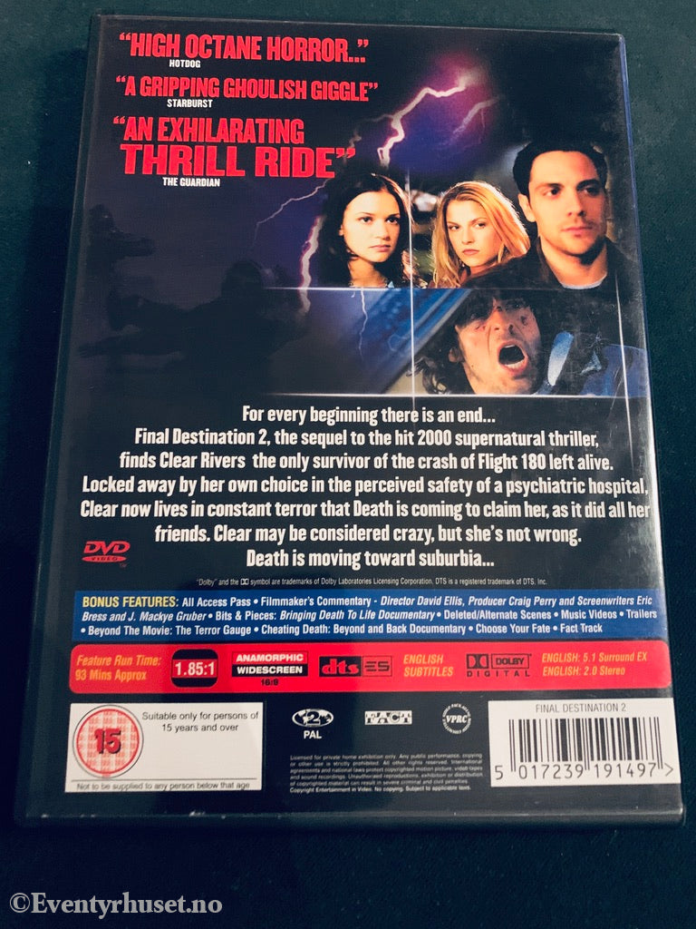 Final Destination 2. 2003. Dvd. Dvd