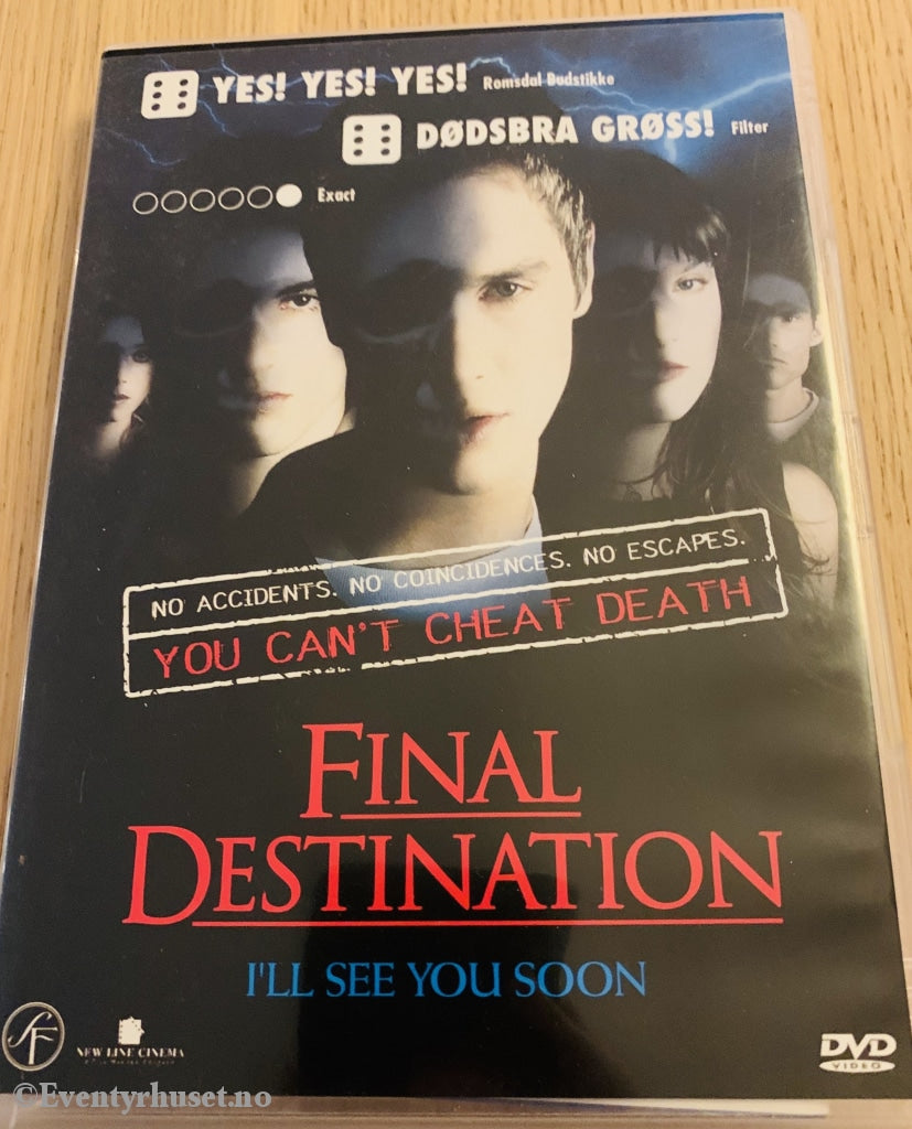 Final Destination. 2000. Dvd. Dvd