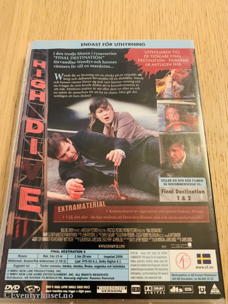 Final Destination 3. 2006. Dvd. Dvd