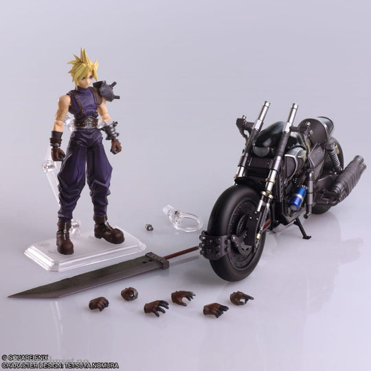 Final Fantasy VII Bring Arts Action Figure and vehicle Cloud Strife & Hardy-Daytona 15 cm Toys