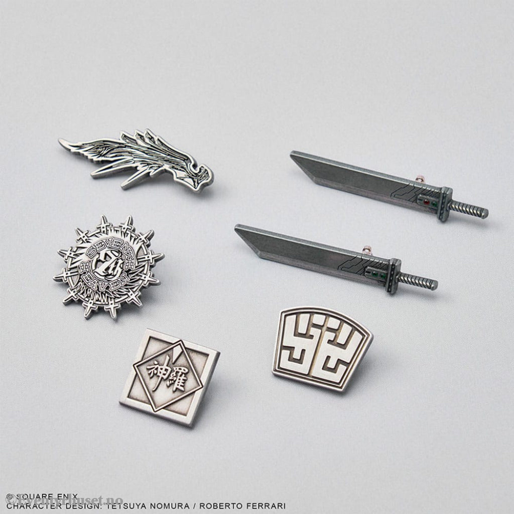 Final Fantasy VII Rebirth Mini Metal Pins Blind Box Display (6) Fashion & Accessories