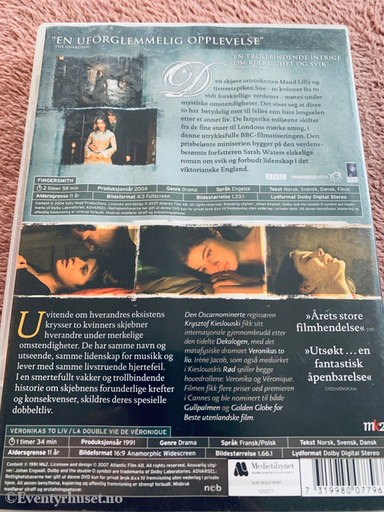 Fingersmith / Veronikas to liv (Double Pack). DVD.