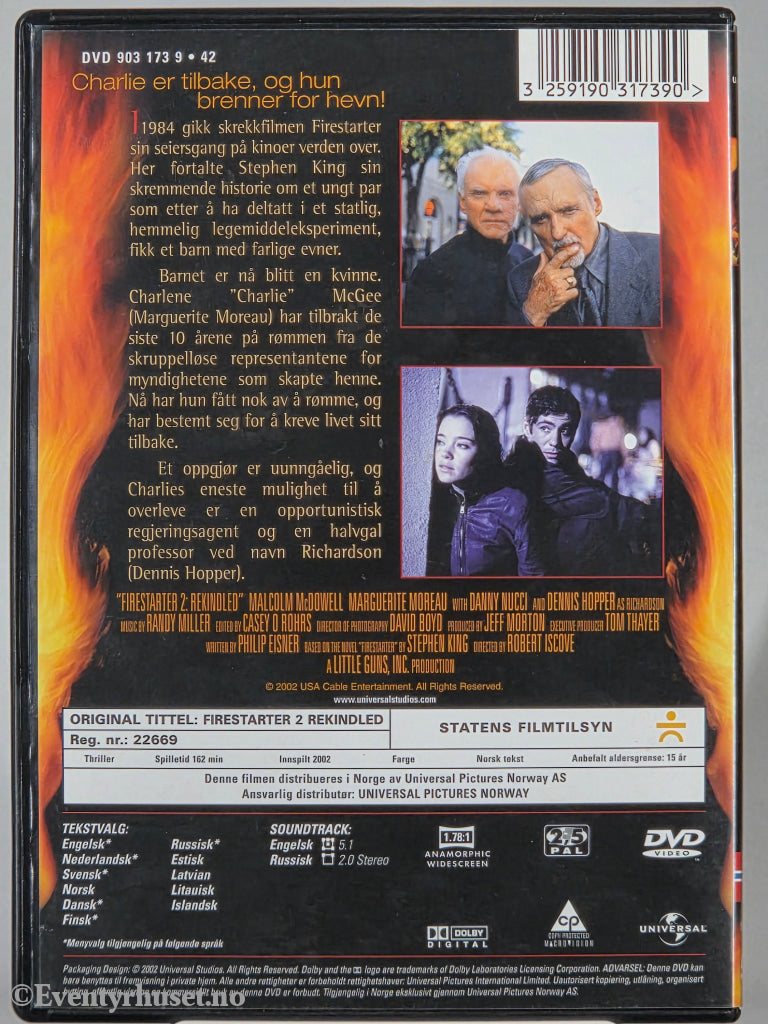 Firestarter 2: Rekindled (2002). DVD.