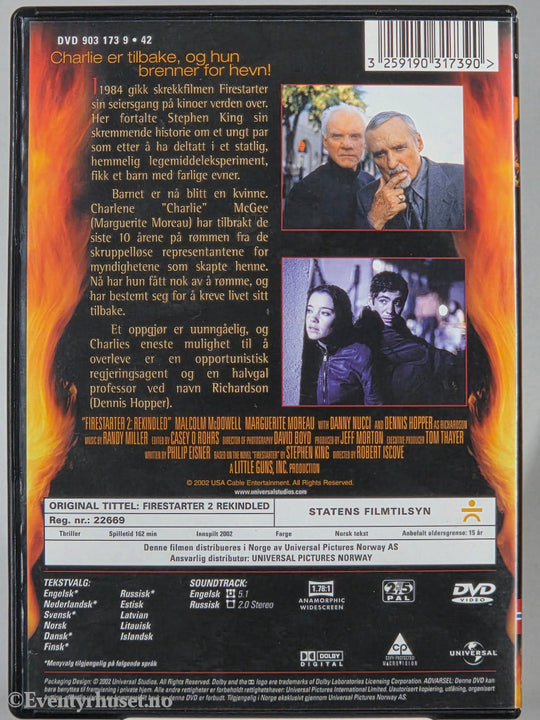 Firestarter 2: Rekindled (2002). DVD.