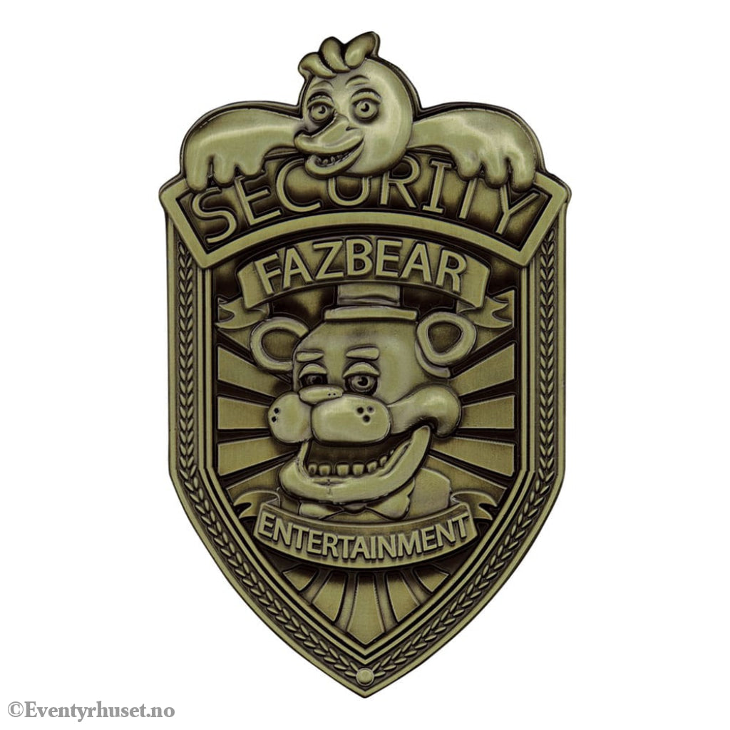 Five Nights at Freddy´s Replica Security Badge Antique Brass Edition Collectibles