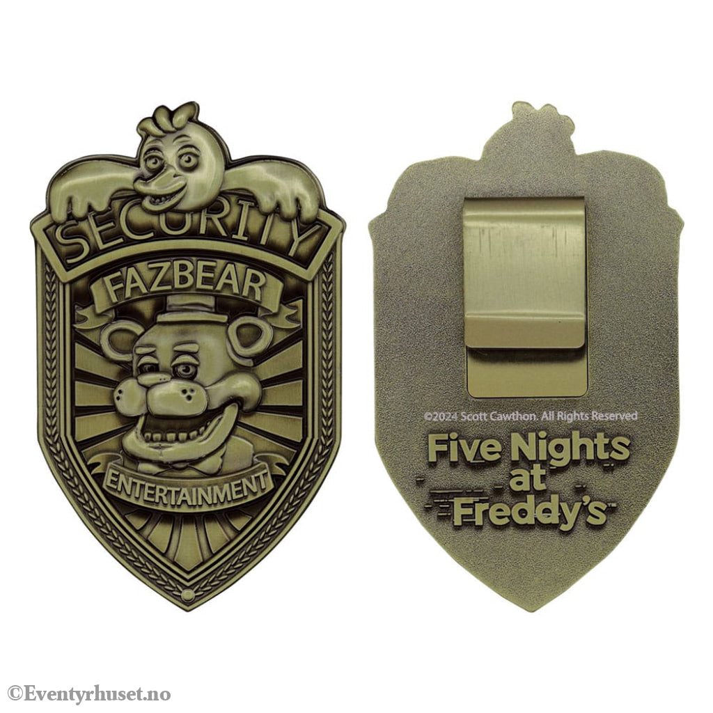 Five Nights at Freddy´s Replica Security Badge Antique Brass Edition Collectibles