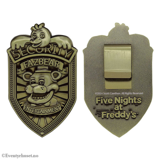 Five Nights at Freddy´s Replica Security Badge Antique Brass Edition Collectibles