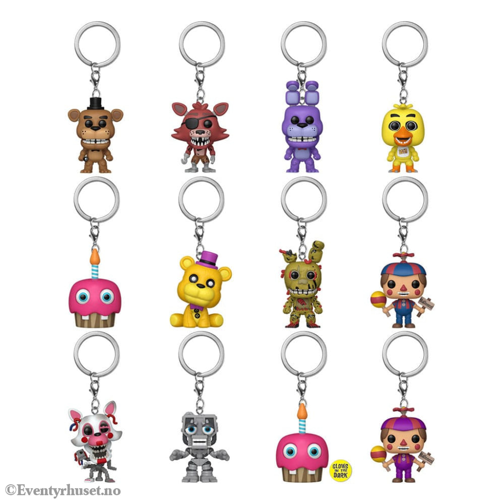Five Nights at Freddy’s POP! Vinyl Keychains 4 cm Classic Display (12) Fashion & Accessories