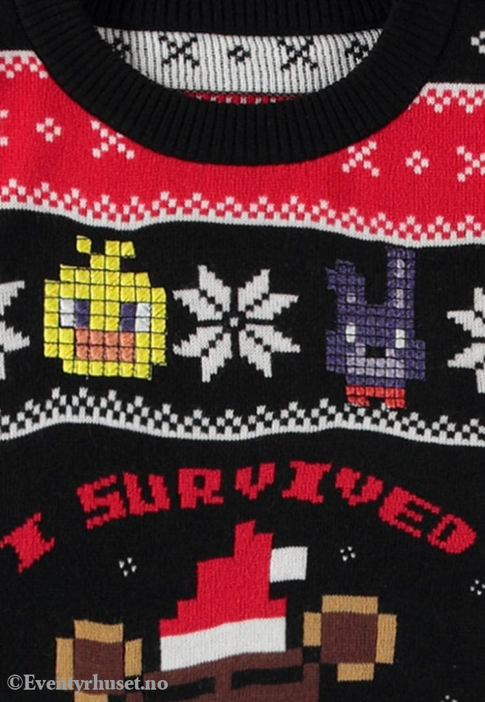 Five Nights at Freddy’s Sweater Survived Five Nights (Christmas Jumper) Size L Fashion & Accessories
