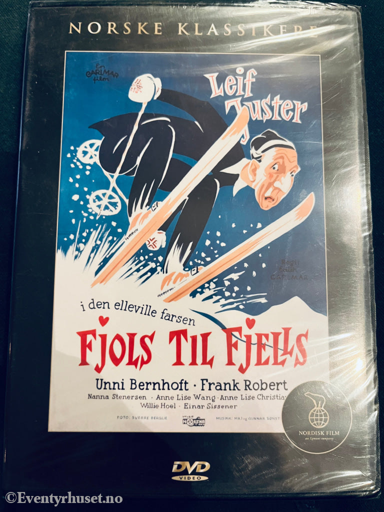Fjols Til Fjells (Norske Klassikere). 1957. Dvd. Ny I Plast! Dvd