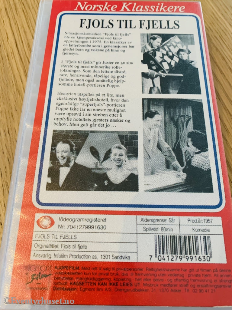 Fjolls Til Fjells (Norske Klassikere). 1957. Vhs. Vhs
