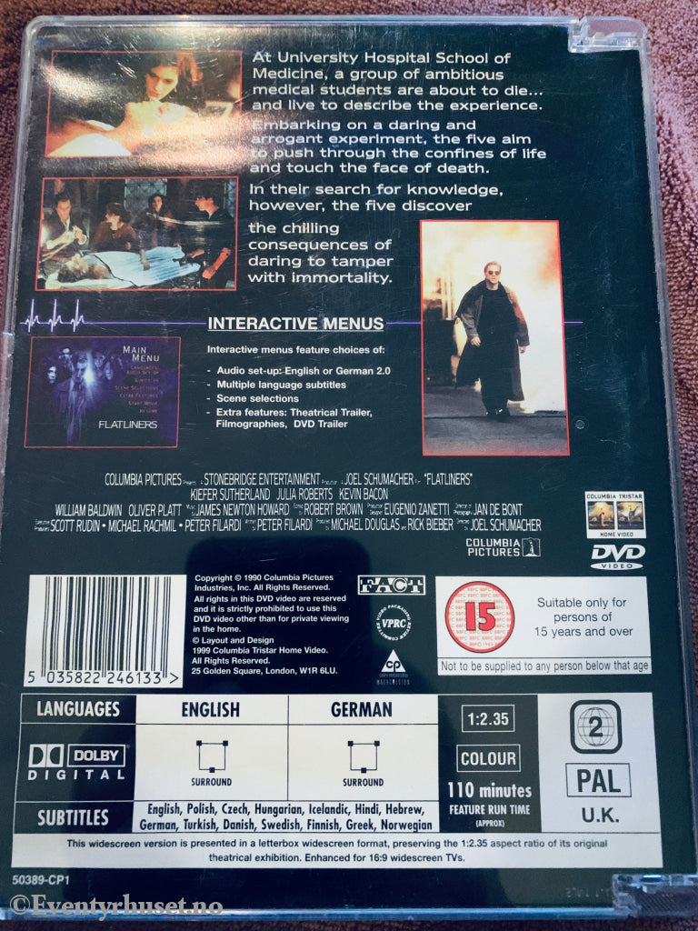 Flatliners. DVD.