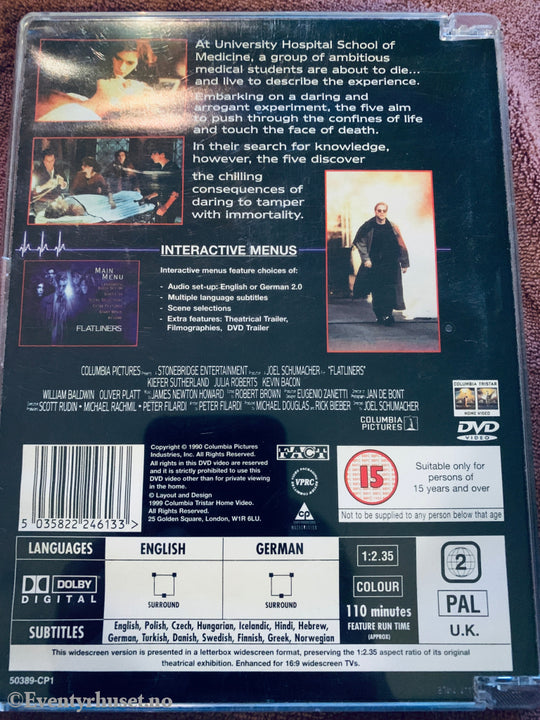 Flatliners. DVD.