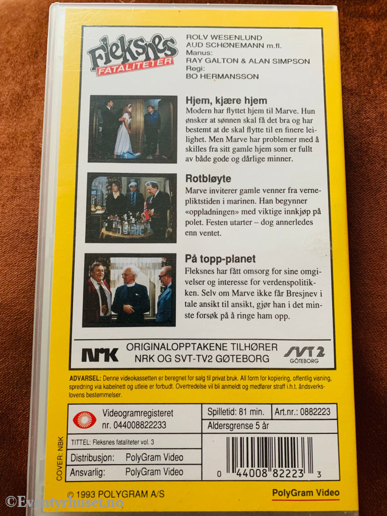 Fleksnes Fasiliteter. Vol. 3 (Nrk/Svt). Vhs. Vhs