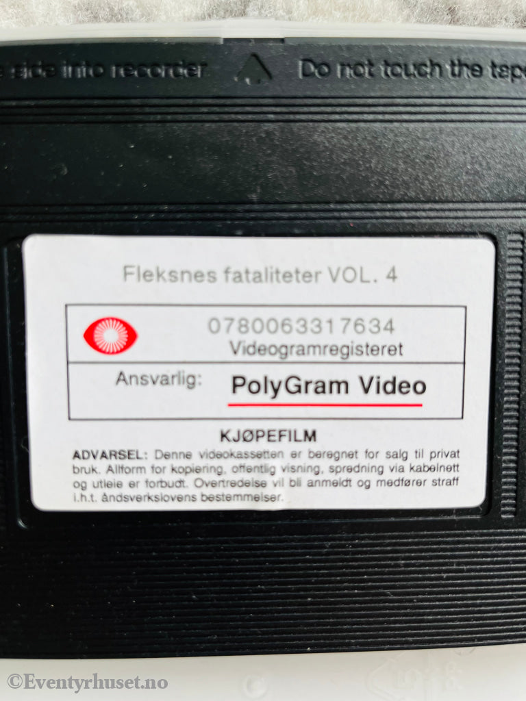 Fleksnes Fasiliteter. Vol. 4 (Nrk/Svt). Vhs Fra Utleie.