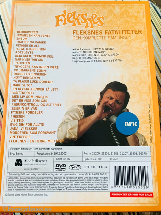 Fleksnes (Nrk). 1972-2002. Dvd Samleboks - 6 Stk Dvd!