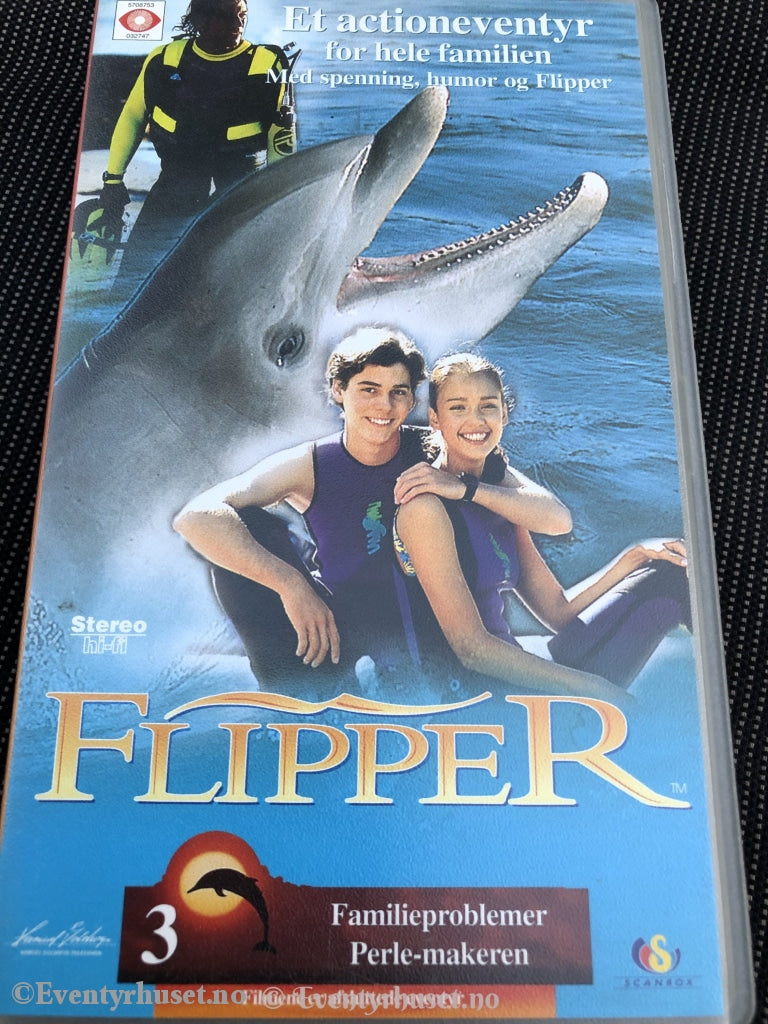 Flipper 3. Familieproblemer / Perle-Makeren. 1995. Vhs. Vhs