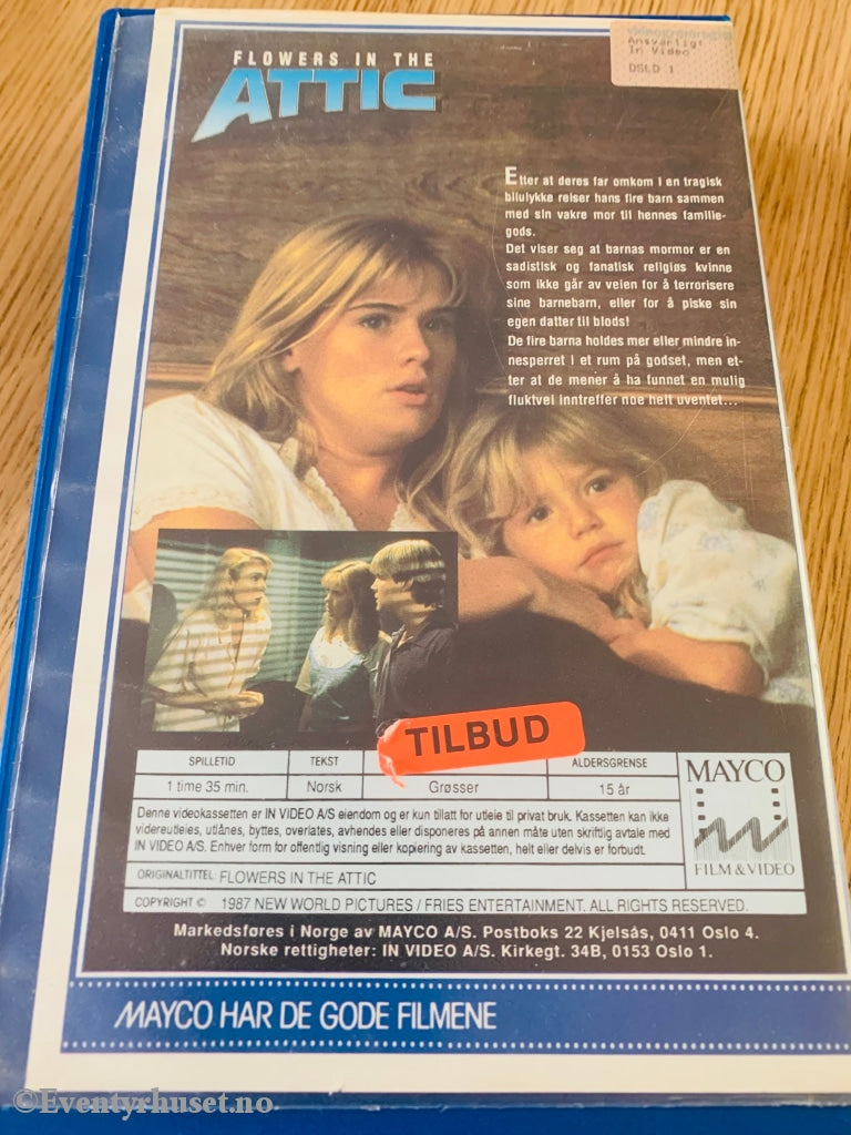 Flowers In The Attic. 1987. Vhs Big Box.