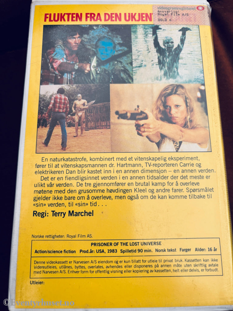 Flukten fra den ukjente planet. VHS Big Box. VHS Big Box