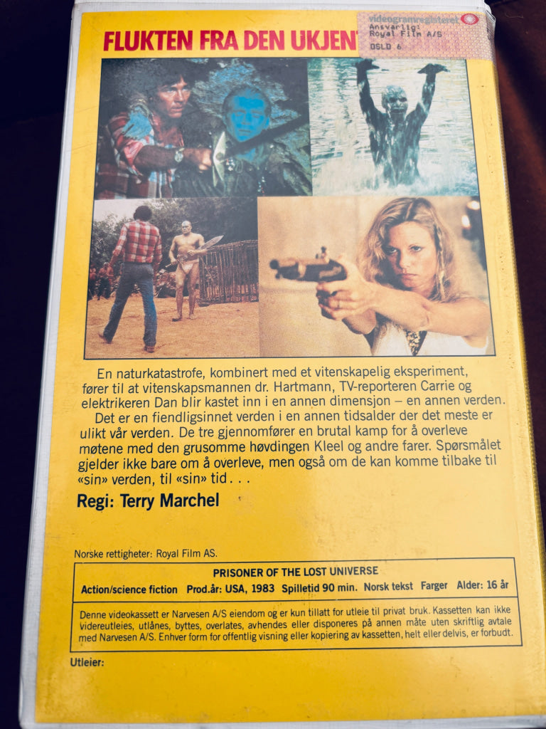 Flukten fra den ukjente planet. VHS Big Box. VHS Big Box