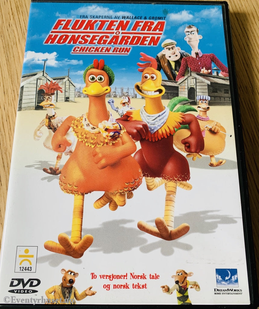 Flukten Fra Hønsegården (Chicken Run). 2001. Dvd. Dvd