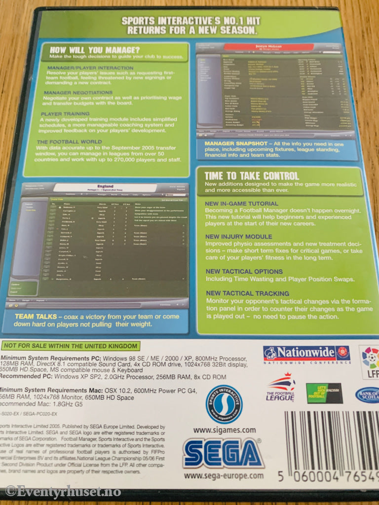 Football Manager 2006. PC-spill.