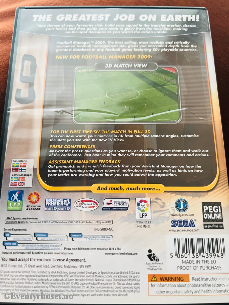 Football Manager 2009. Pc-Spill. Pc Spill