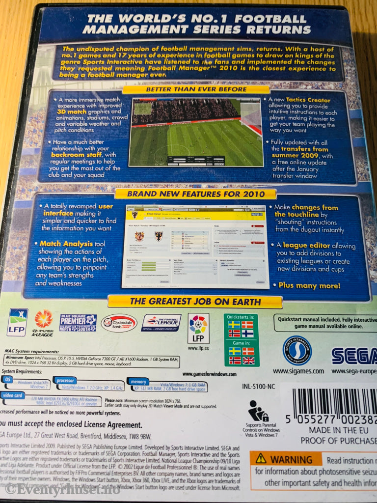 Football Manager 2010. Pc-Spill. Pc Spill