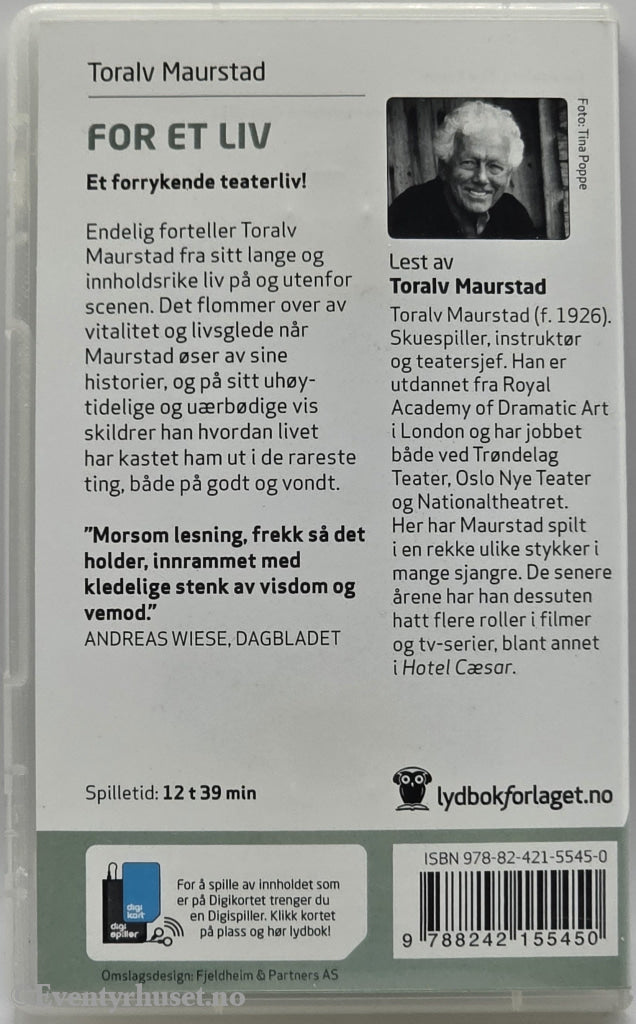 For et liv – Toralv Maurstad. Lydbok på CD.