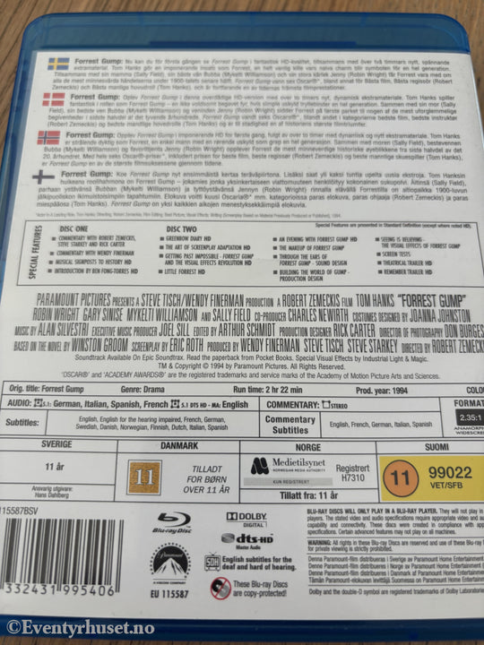 Forrest Gump. Blu-ray.